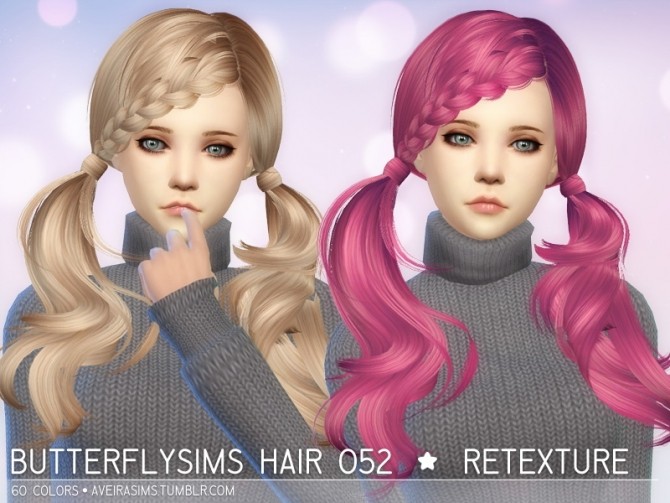 Sims 4 Butterflysims Hair 052 Retexture at Aveira Sims 4