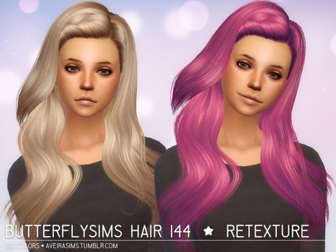 Sims 4 Butterflysims Hair 144 Retexture at Aveira Sims 4