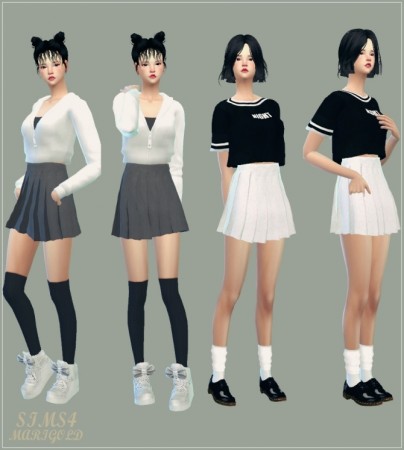 Real pleats mini skirt V1 single color at TSR » Sims 4 Updates