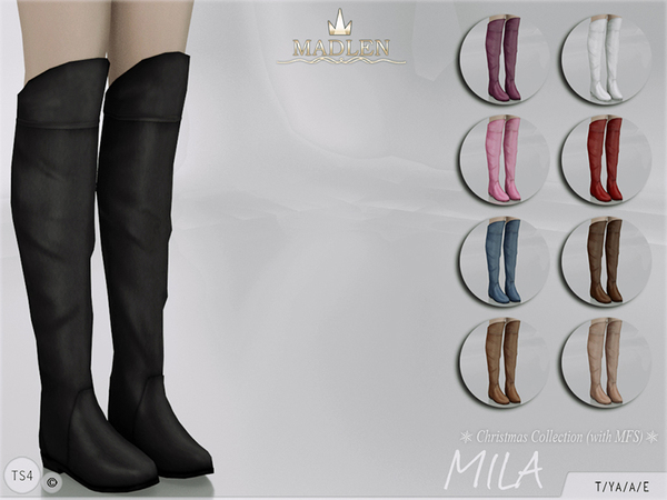 Sims 4 Madlen Mila Boots by MJ95 at TSR