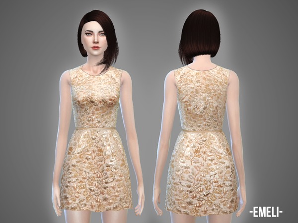 Sims 4 Emeli dress by April at TSR