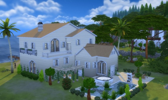 Sims 4 Villa on the island (No CC) at Tatyana Name