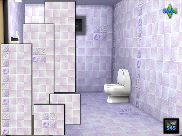 Sims 4 4 wall floor sets for the bathroom by Mabra at Arte Della Vita