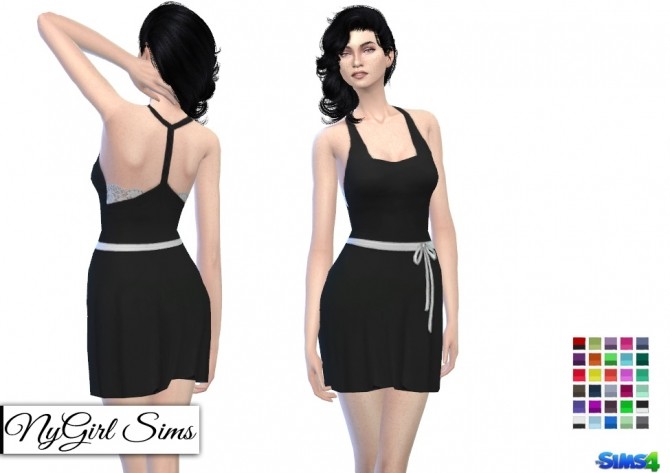 Sims 4 Braided Racerback Dress at NyGirl Sims