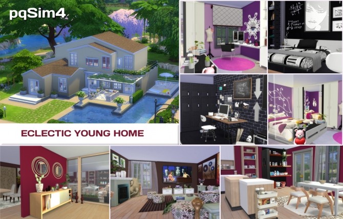 Sims 4 Eclectic Young Home at pqSims4