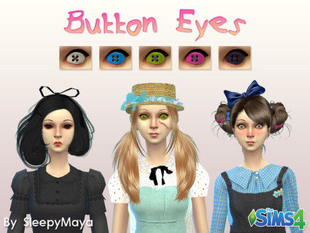 Button Eyes by SleepyMaya at TSR