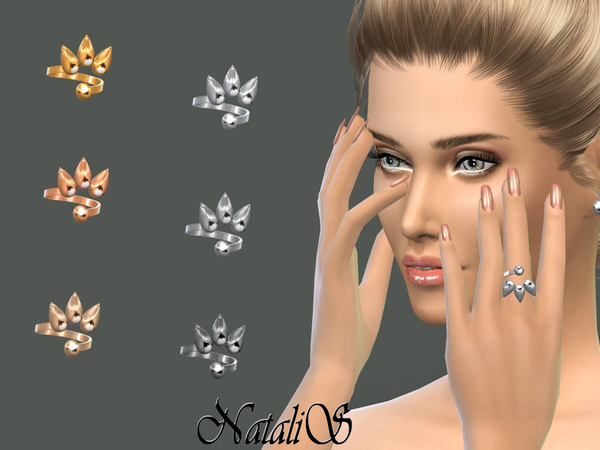 Sims 4 Three spikes ring by NataliS at TSR