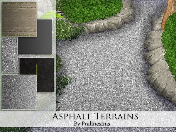 Sims 4 Asphalt Terrains by Pralinesims at TSR