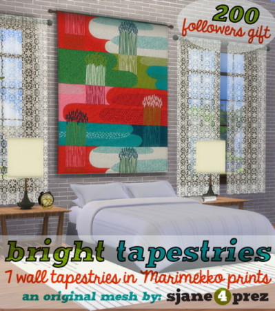 Bright Tapestries at 4 Prez Sims4