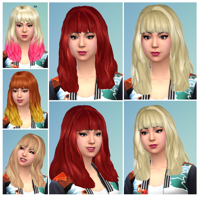 Sims 4 Dipped Color Hair Edit at Birksches Sims Blog
