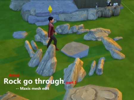 Rocks go through Maxis mesh edit by artrui at TSR