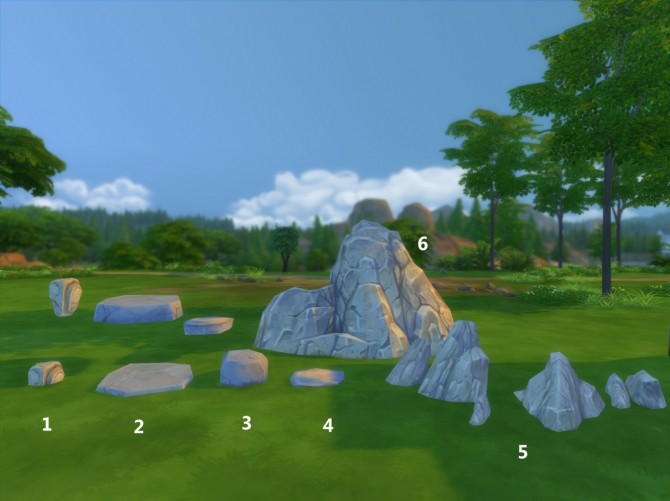 Sims 4 Rocks go through Maxis mesh edit by artrui at TSR
