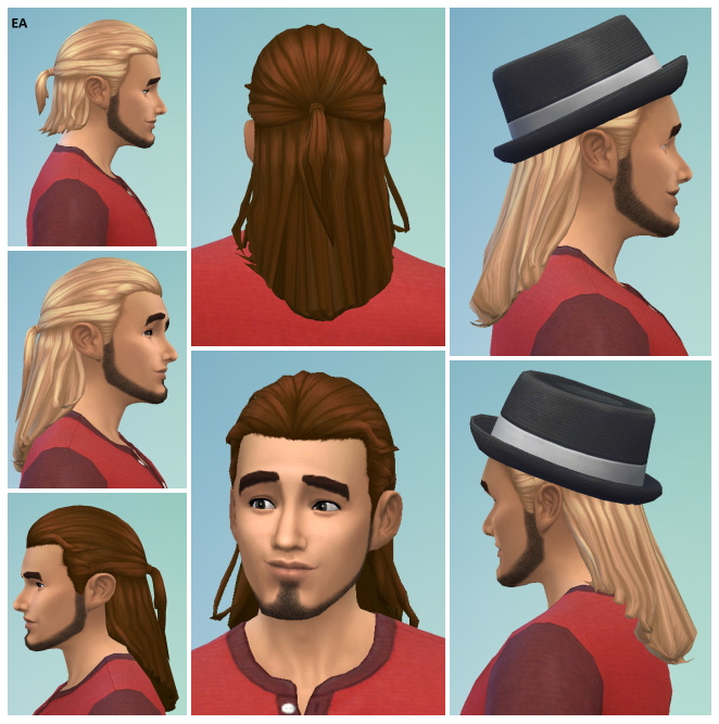 Sims 4 Long Tied hair longer at Birksches Sims Blog