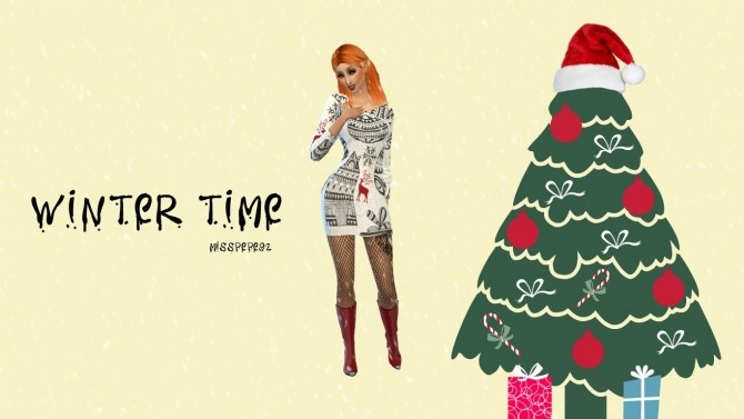 Sims 4 Winter Time dresses by MissPepe92 at The Sims Lover