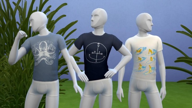 Sims 4 Summer T Shirts for Men by Deontai at Mod The Sims