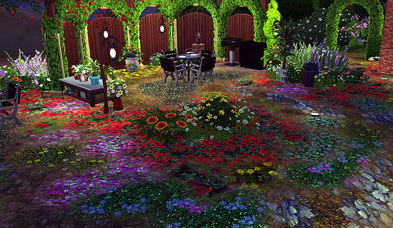 Sims 4 Mega garden terrain set (30 items) at Studio K Creation