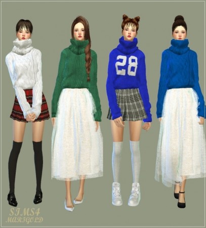 Short turtleneck sweater at Marigold » Sims 4 Updates