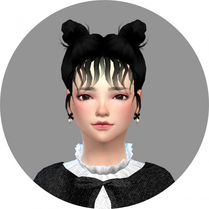 Sims 4 Child hair 01 high bun at Marigold
