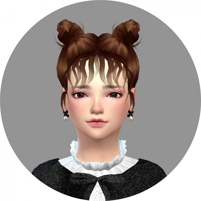 Sims 4 Child hair 01 high bun at Marigold