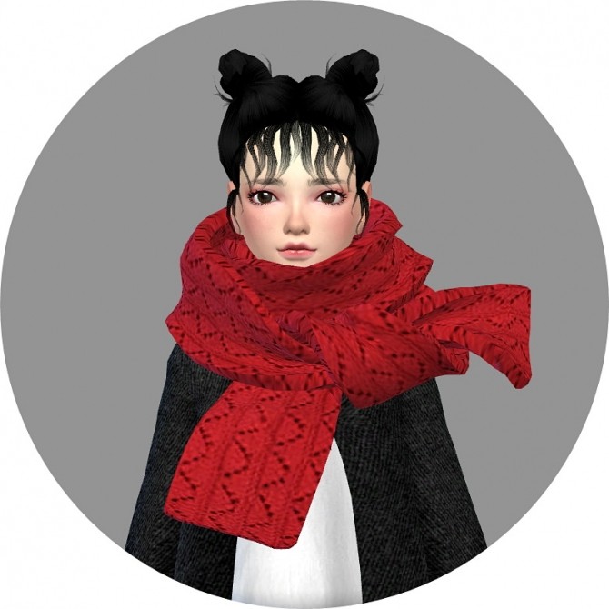 Sims 4 Child knit scarf at Marigold