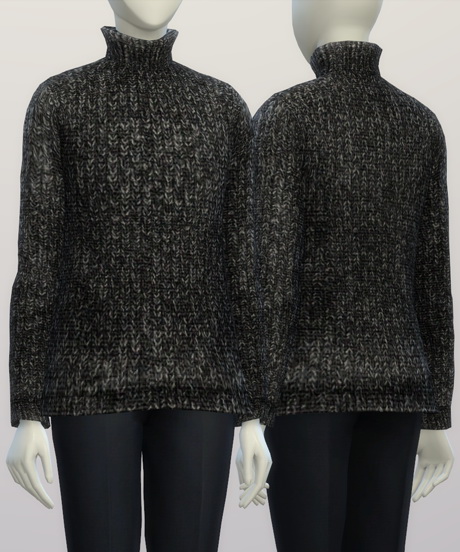 Sims 4 Turtleneck sweater F pattern (15 colors) at Rusty Nail