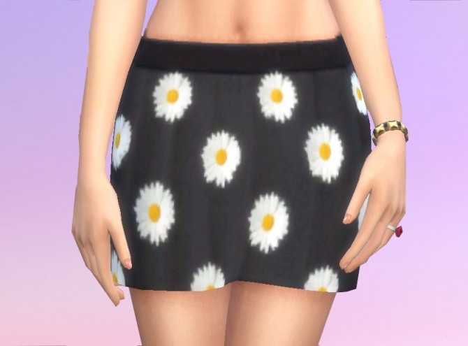 Sims 4 Daisy Skirt by BumbleDeev at Mod The Sims