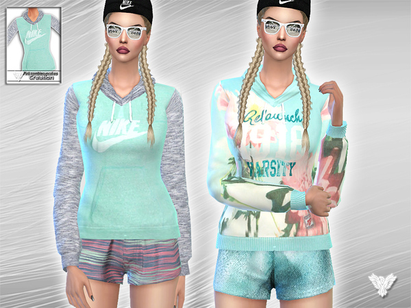 Sims 4 Mint Sports Set by Pinkzombiecupcakes at TSR