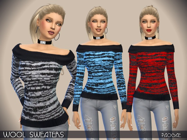 Sims 4 Wool Sweaters by Paogae at TSR