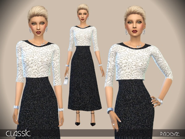 Sims 4 Classic dress by Paogae at TSR