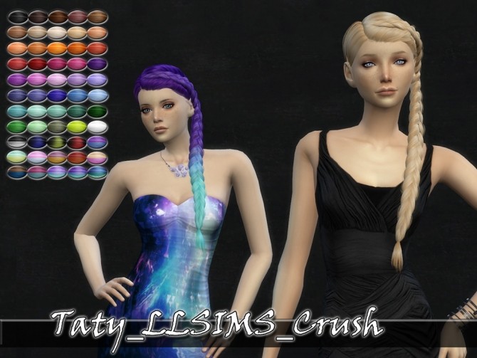 Sims 4 LeahLillith Crush hair at Taty – Eámanë Palantír
