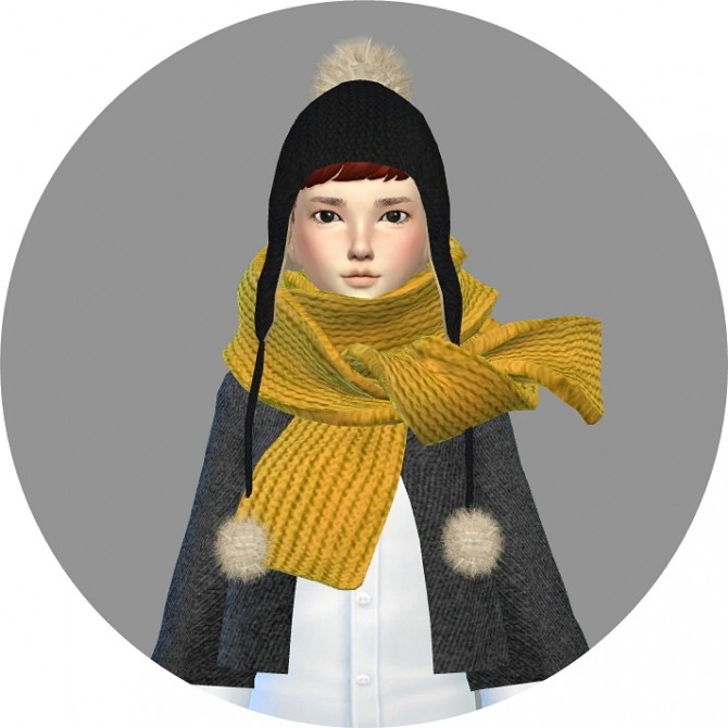 Sims 4 Child knit scarf at Marigold