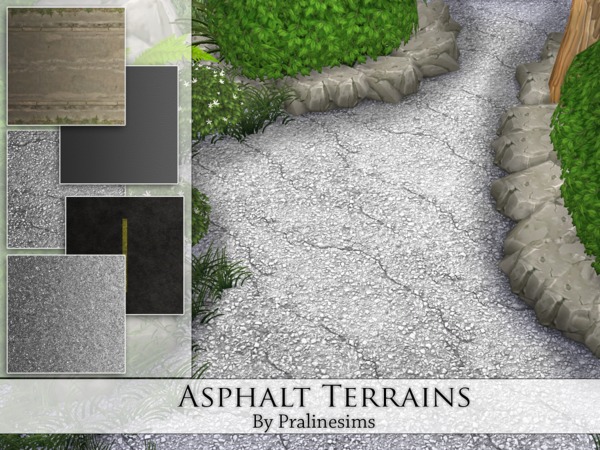 Sims 4 Asphalt Terrains by Pralinesims at TSR