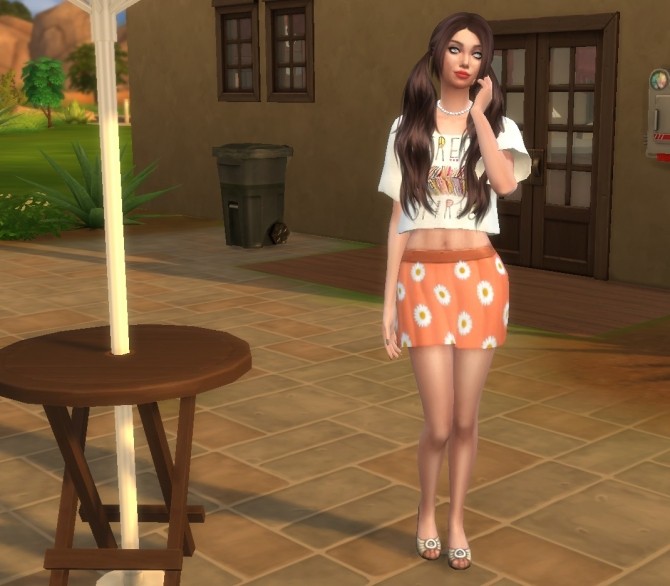 Sims 4 Daisy Skirt by BumbleDeev at Mod The Sims