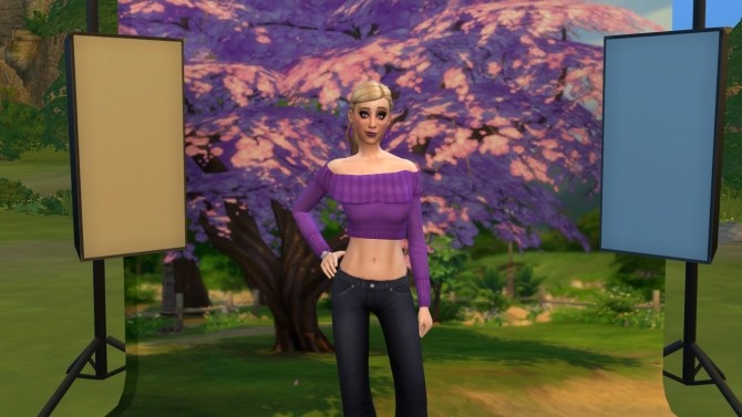 Sims 4 SP03 Sweater Crop Top Remesh by Zahkriisos at Mod The Sims