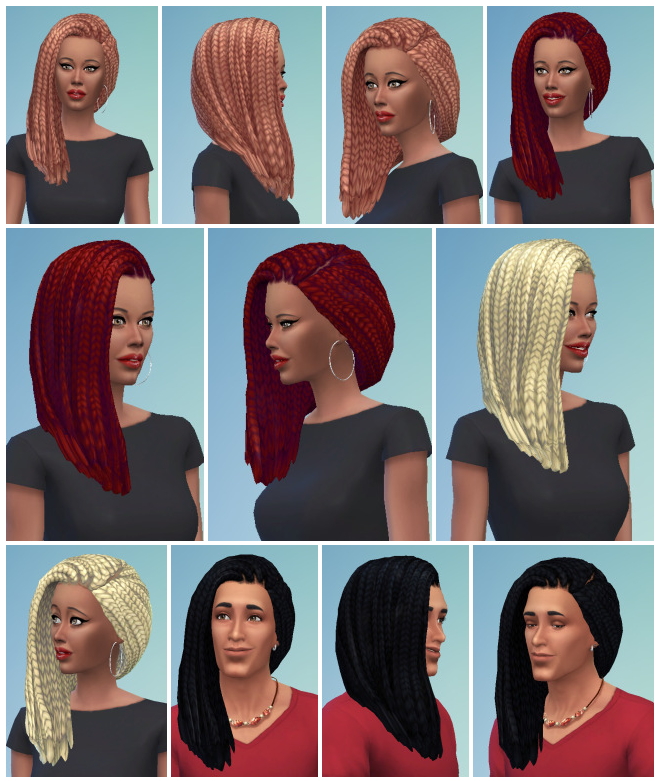 Sims 4 BoxBrides Hair thicker for him and her at Birksches Sims Blog