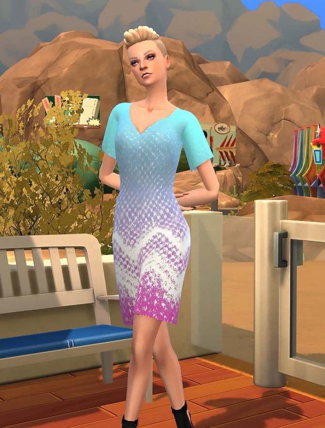Sims 4 Robinson dress by Delise at Sims Artists