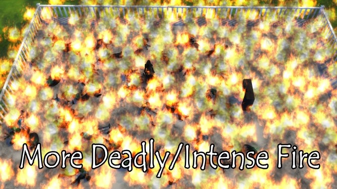 Sims 4 More Deadly/Intense Fire by weerbesu at Mod The Sims