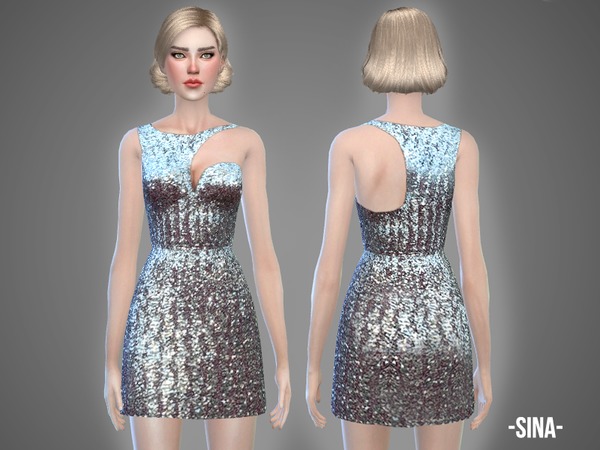 Sims 4 Sina dress by April at TSR