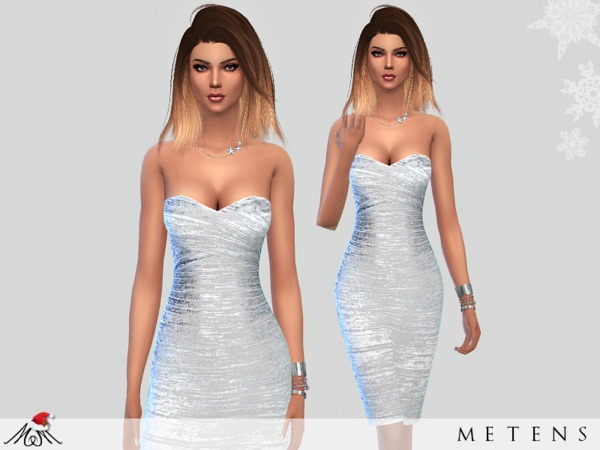 Sims 4 Ice Dress by Metens at TSR