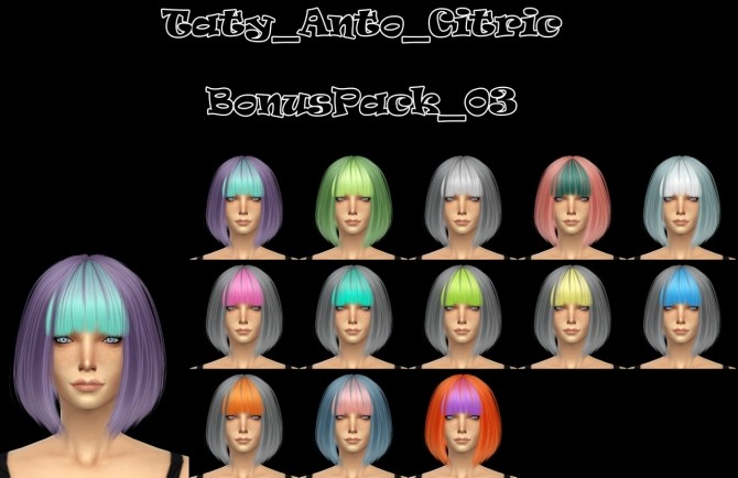 Sims 4 Anto Citric hair retextures at Taty – Eámanë Palantír