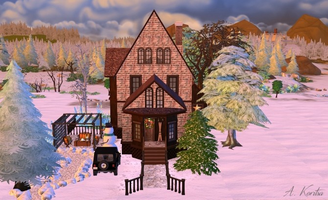 Sims 4 Snow valley house at Angelina Koritsa