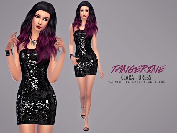 Sims 4 Clara dress by tangerine at Sims Fans
