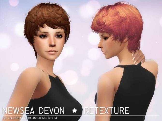 Sims 4 Newsea Devon Hair Retexture at Aveira Sims 4