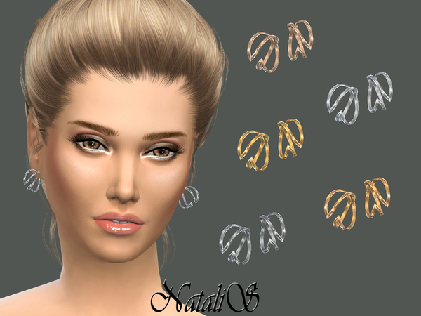 Sims 4 Winged earrings by NataliS at TSR