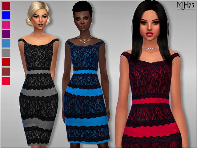 Sims 4 Priscilla Dress by Margeh75 at TSR