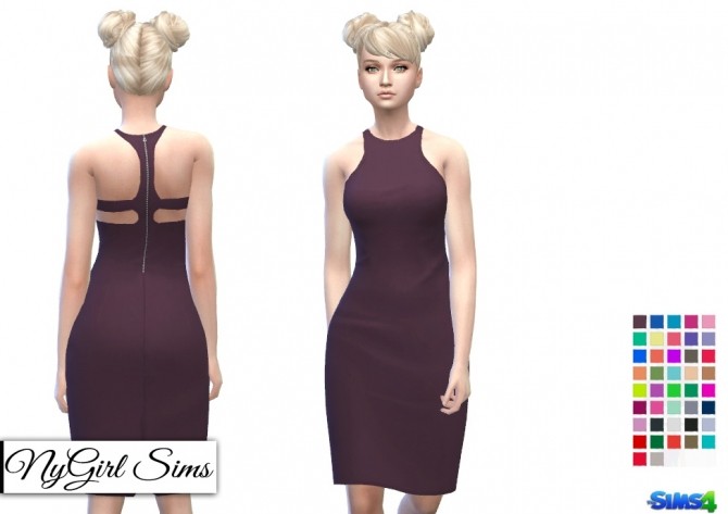 Sims 4 Cutout Racer Back Pencil Dress at NyGirl Sims