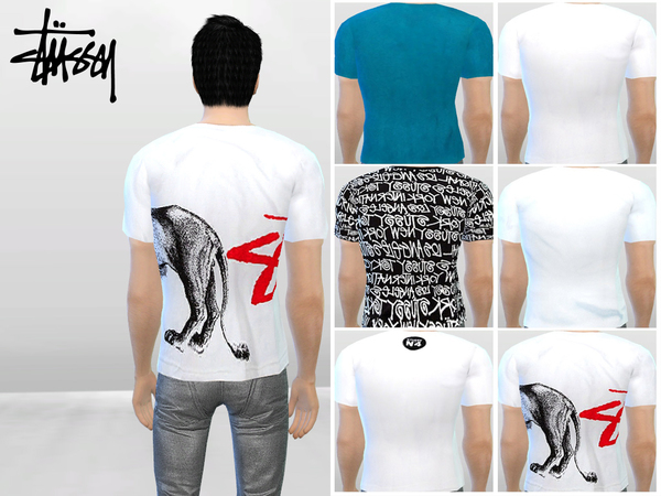 Stussy Crew Tees by McLayneSims at TSR » Sims 4 Updates