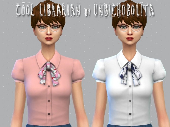 Sims 4 Cool librarian shirt at Un bichobolita