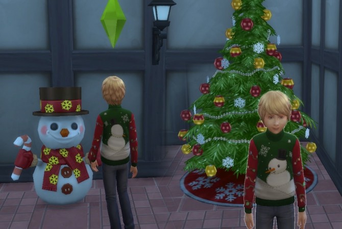 Sims 4 Christmas Top for Kids at My Stuff