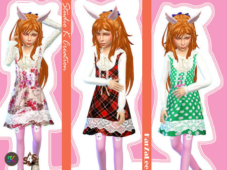 SecretPink Luludress for kids at Studio K-Creation » Sims 4 Updates